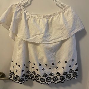 Black and white off the shoulder top from Old Navy - New with Tags!!